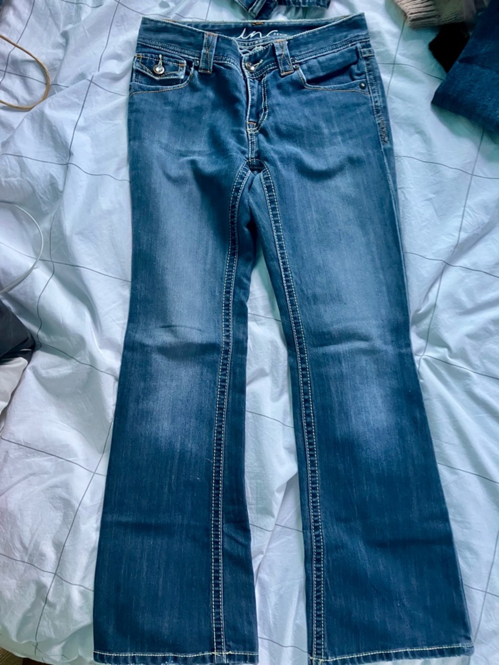 INC International Concepts Women's Dark Blue Flared Jeans